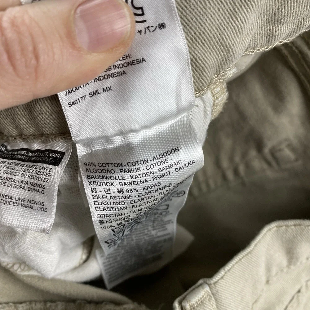 Levis 513 Slim Straight Jeans Mens‎ 30x30 Beige Low Rise - Picture 8 of 13